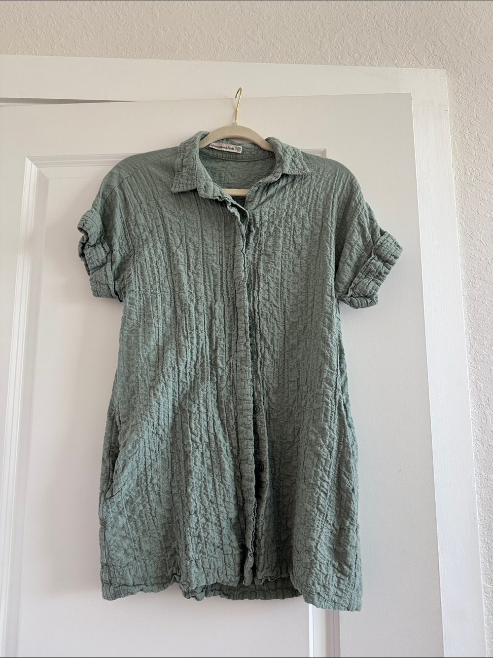 Shirt Dress / Coverup in Sage Green